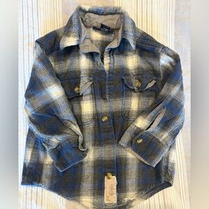 OshKosh B'gosh Blue and White Plaid Button Down
